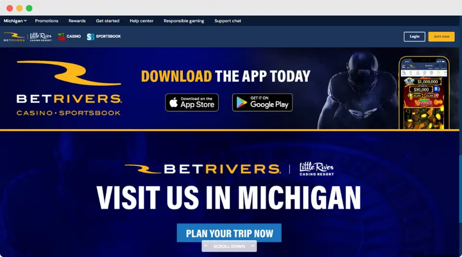 BetRivers Michigan App