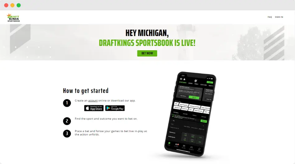 DraftKings Michigan App